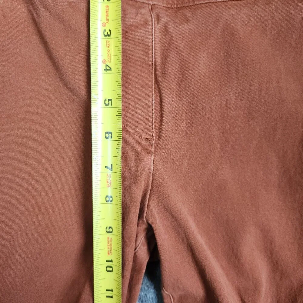 Spanx On The Go Cropped Straight Pants Women’s S Brown High Rise Stretch Capri - Picture 8 of 10